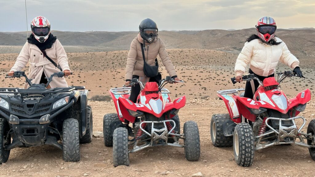 ATV riding with a small group in the Agafay Dessert in Morocco