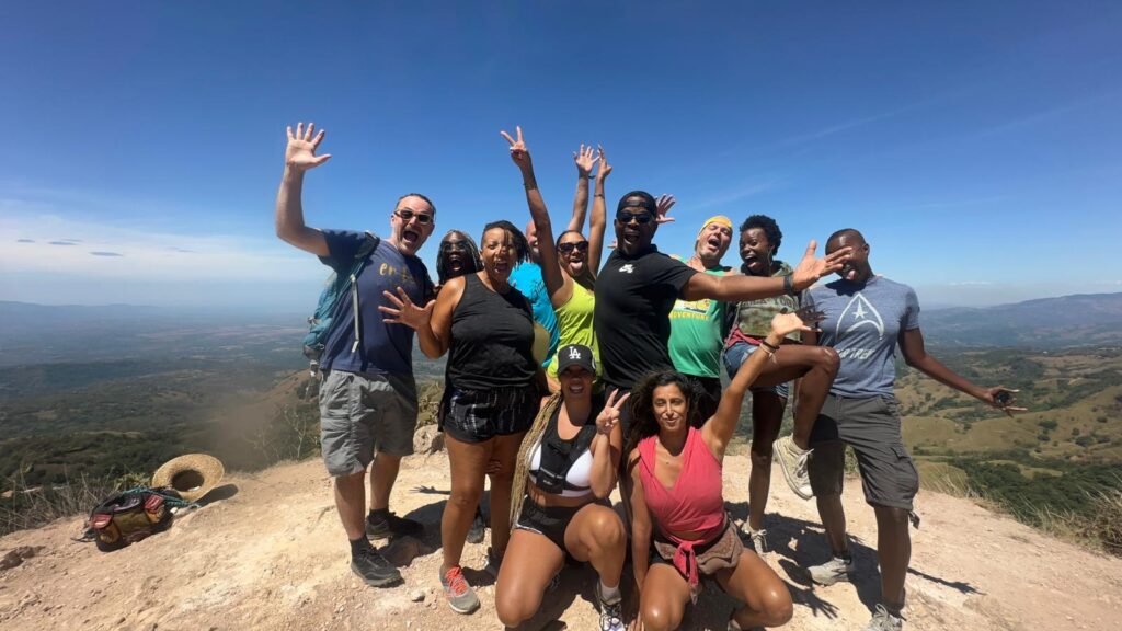 Group adventure hike in Reserva Natural Cerro Tinajita San Mateo Costa Rica